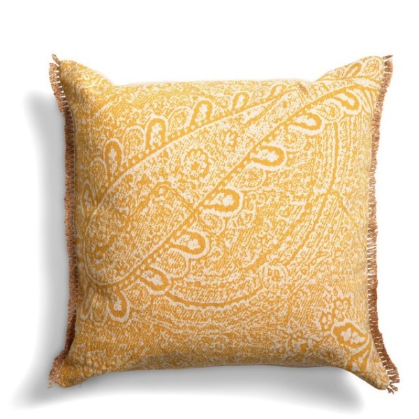 Kudde paisley gul