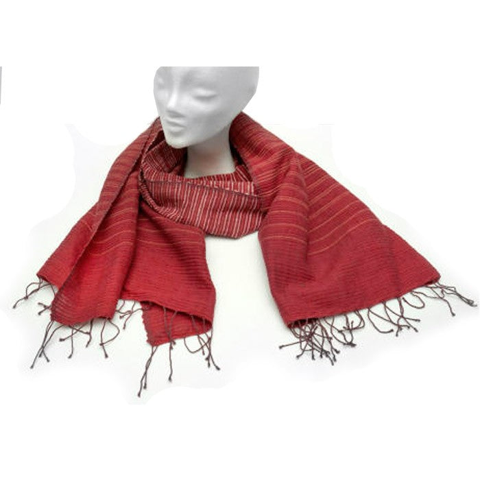 Sjal Deborah röd