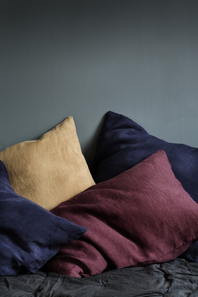 "Linen" Kuddfodral röd